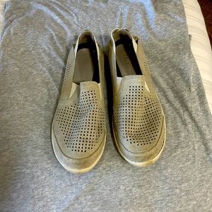 Tribute beige shoes.